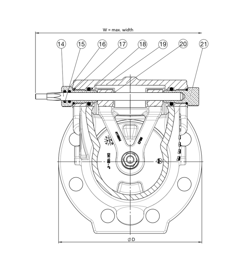 AVK VAN MỘT CHIỀU CÁNH LẬT, PN10/16