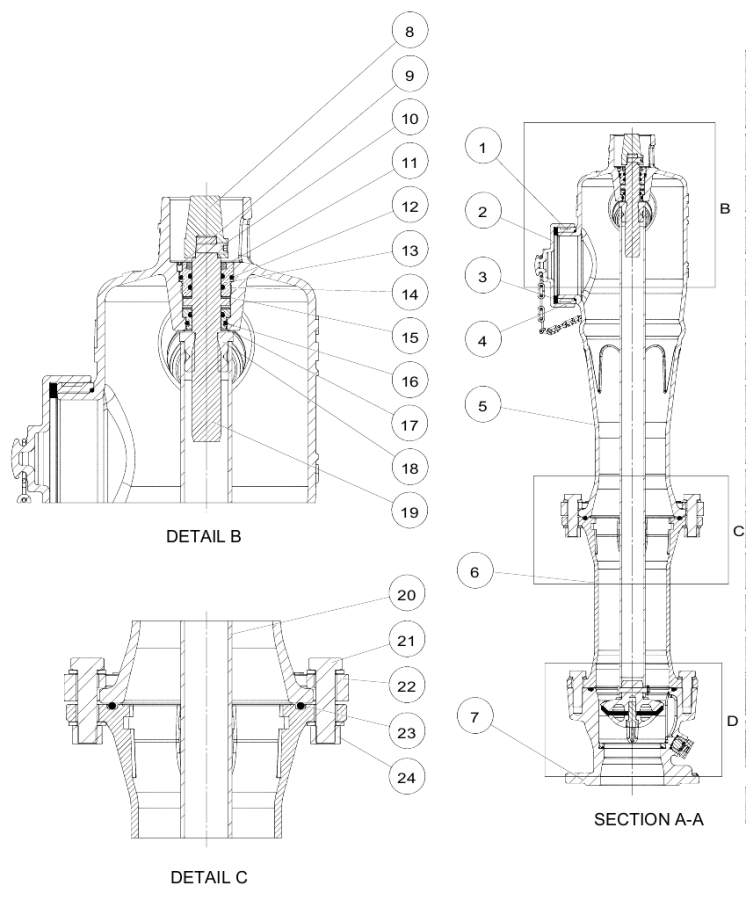 AVK TRỤ CỨU HỎA KHÔ NGOÀI TRỜI, PN16