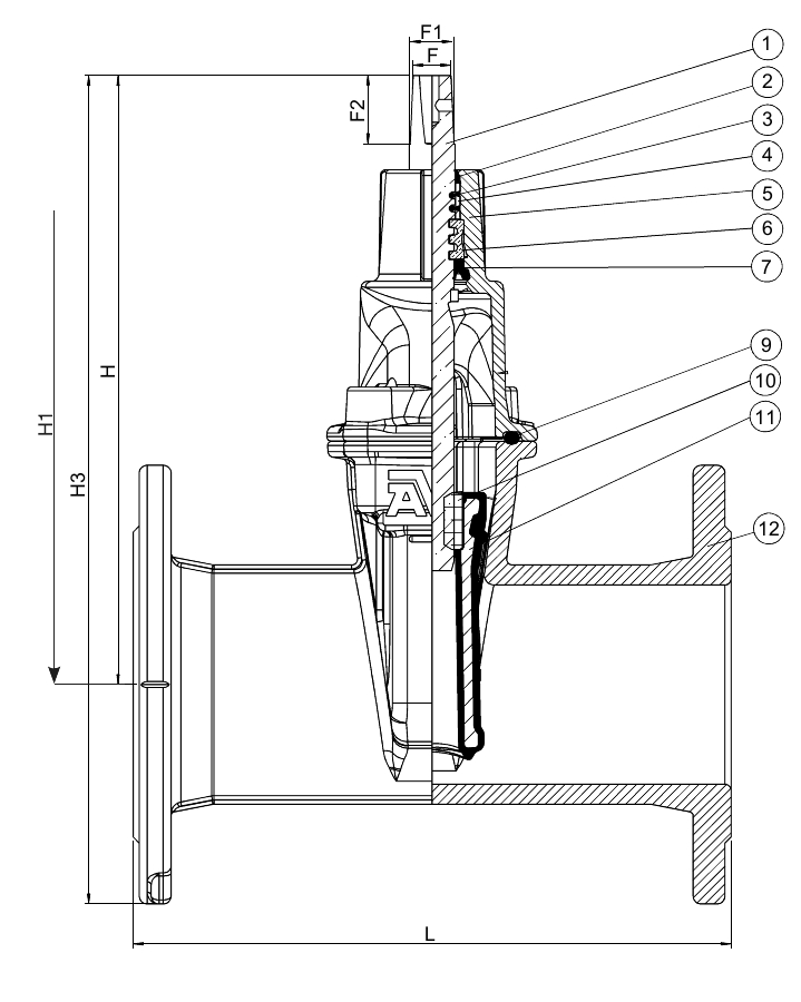 AVK VAN CỔNG MẶT BÍCH, PN10/16