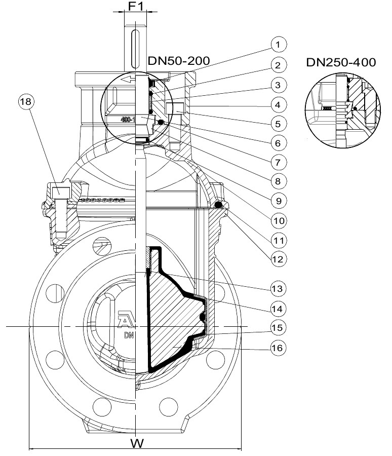 AVK VAN CỔNG MẶT BÍCH, TIÊU CHUẨN BS, PN10/16