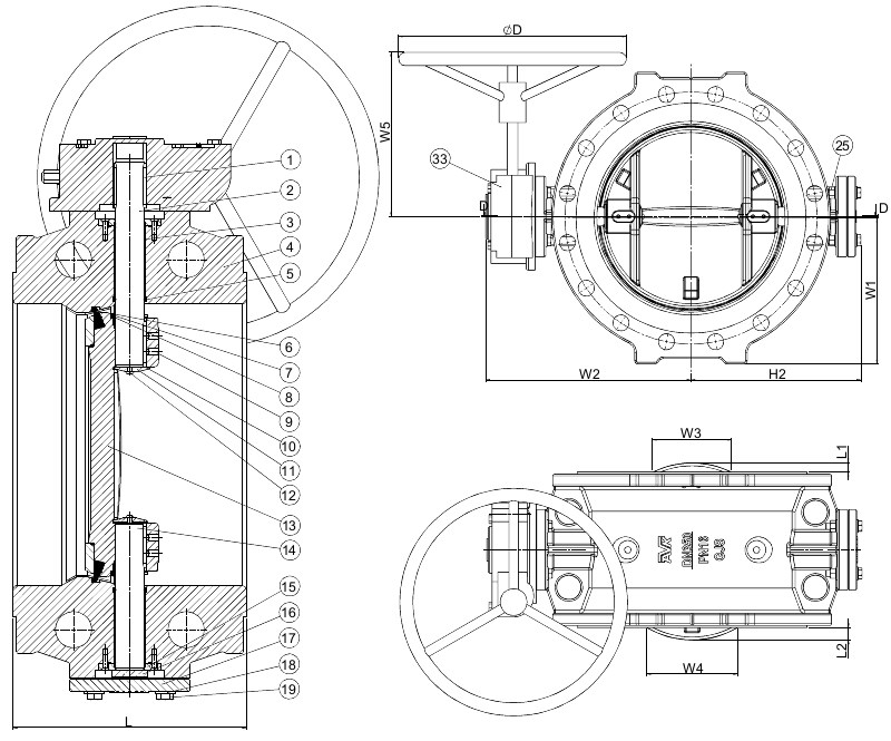 AVK VAN BƯỚM LỆCH TÂM KÉP, SERIES 756 PN10/16