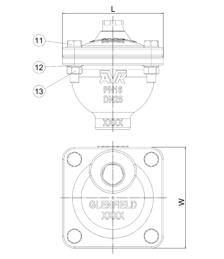 AVK VAN XẢ KHÍ ĐƠN - SERIES 851, PN16