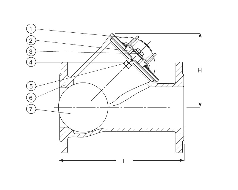 AVK VAN MỘT CHIỀU BI DÀNH CHO NƯỚC THẢI SERIES 53, MẶT BÍCH, PN10/16