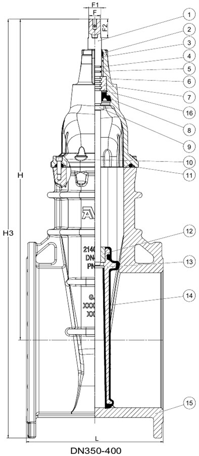 AVK VAN CỔNG MẶT BÍCH, SERIES 02/20 - PN10/16