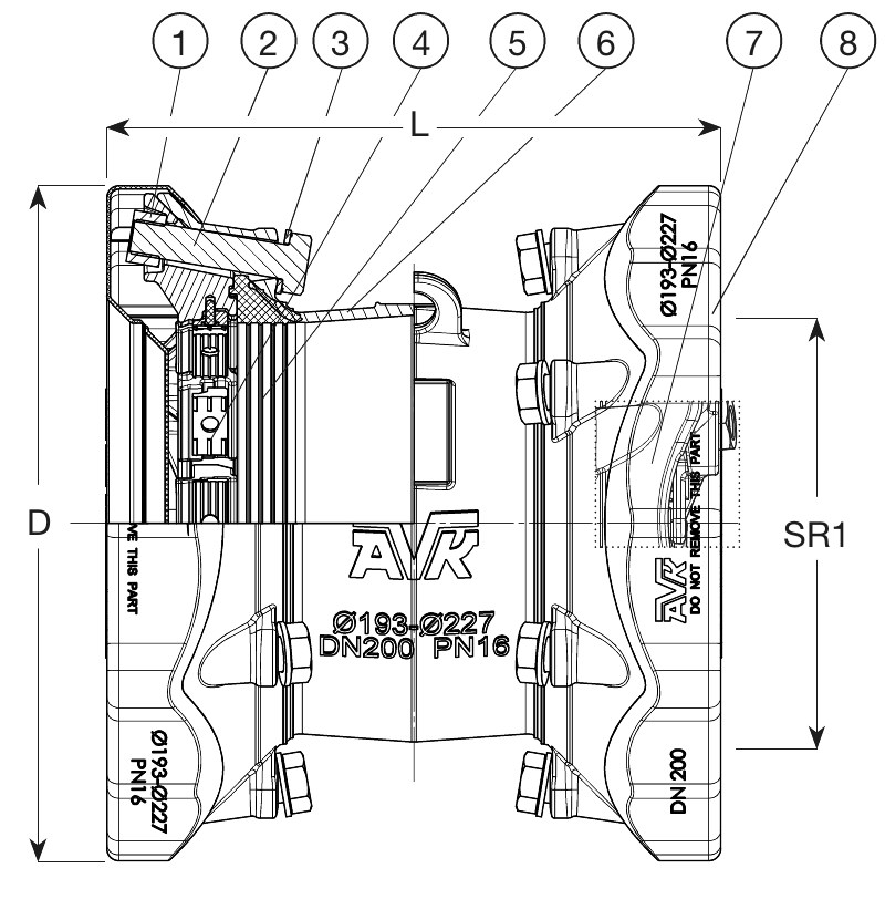AVK SUPA MAXI™ MỐI NỐI THẲNG (EE), PN16 SERIES 631